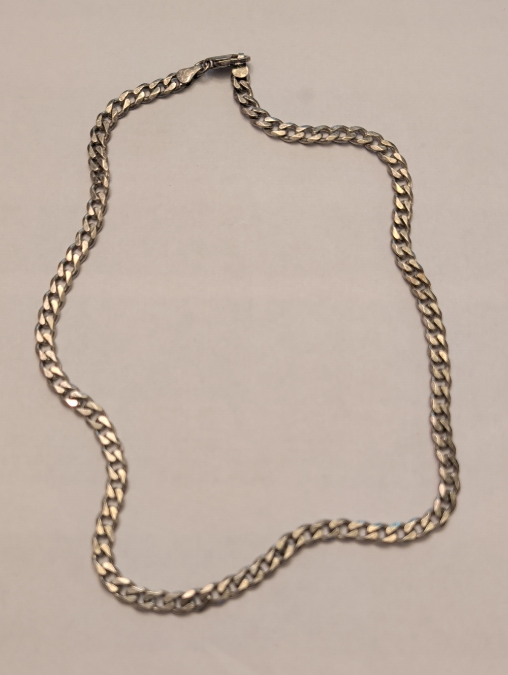 Sterling Silver Curb Chain Necklace - Shiny Silver